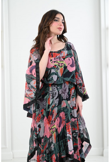 فستان نسائي طويل بقصات مختلفة 