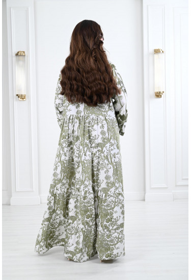 جلابية مشجرة طويلة  و واسعة