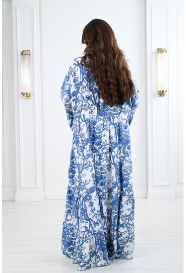 جلابية مشجرة طويلة  و واسعة