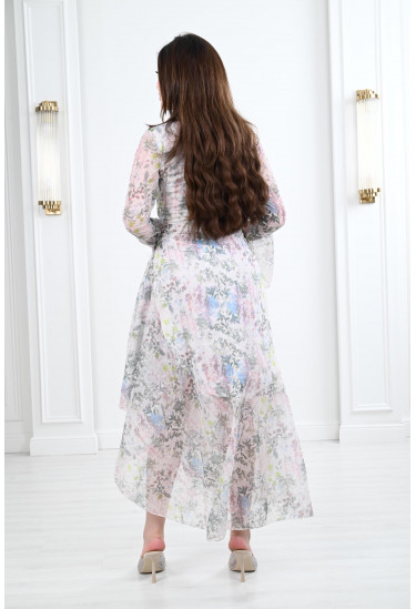 فستان شيفون نسائي بنقوشات زهرية