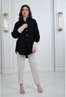 بنطال نسائي بخصر مرتفع