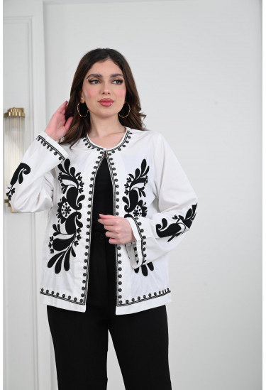 جاكيت منقوش بقصة أنيقة