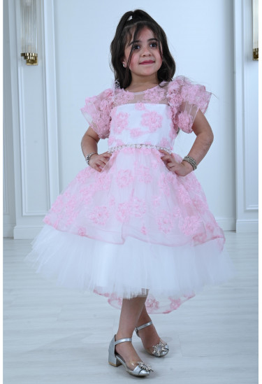 فستان أطقالي تول مطرز