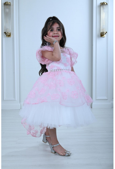 فستان أطقالي تول مطرز