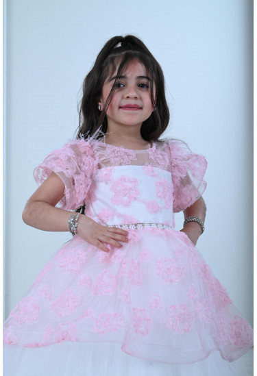 فستان أطقالي تول مطرز