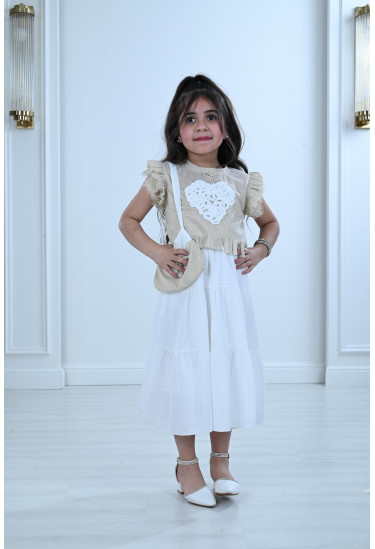 طقم أطفالي مميز ( فستان و بلوزة ) طقم أطفالي مميز ( فستان و بلوزة )