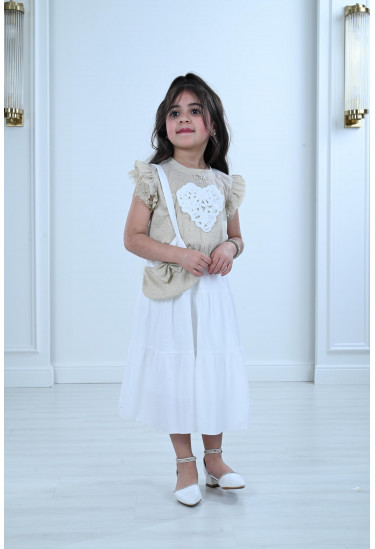 طقم أطفالي مميز ( فستان و بلوزة ) طقم أطفالي مميز ( فستان و بلوزة )