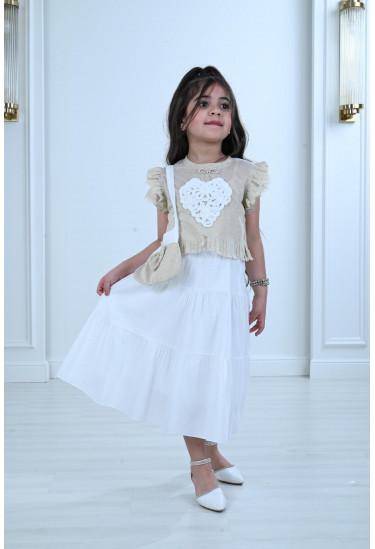 طقم أطفالي مميز ( فستان و بلوزة ) طقم أطفالي مميز ( فستان و بلوزة )