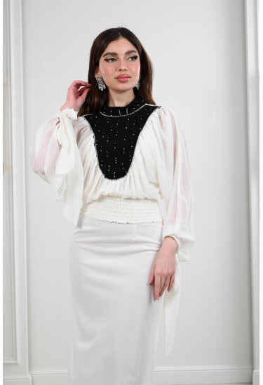 فستان ميدي تصميم انيق مطرز فستان ميدي تصميم انيق مطرز