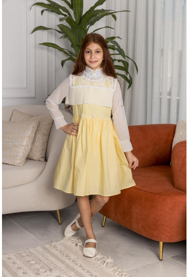 فستان أطفال مميز قصير واسع 