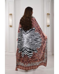 فستان طويل بكب منقوش فستان طويل بكب منقوش