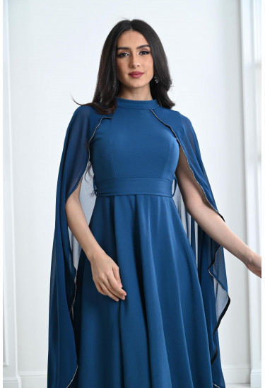 فستان ميدي بأكمام نمط كب