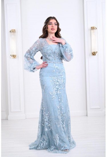 فستان سهرة نسائي بنمط مرميد