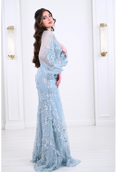 فستان سهرة نسائي بنمط مرميد