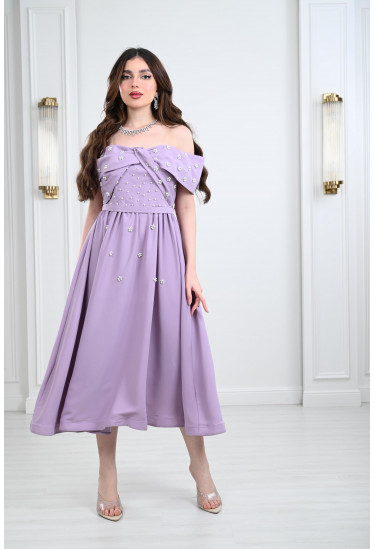 فستان ميدي نسائي للسهرات