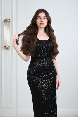 فستان مناسبات نسائي مزين بالترتر فستان مناسبات نسائي مزين بالترتر