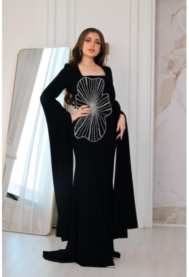 فستان سهرة نسائي بأكمام طوبلة فستان سهرة نسائي بأكمام طوبلة
