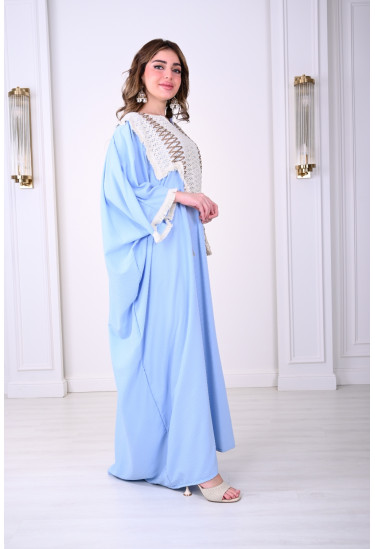 جلابية فاخرة كروشيه بشرابات عصرية