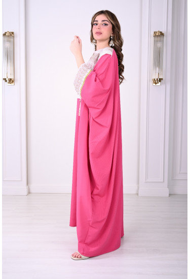 جلابية فاخرة كروشيه بشرابات عصرية