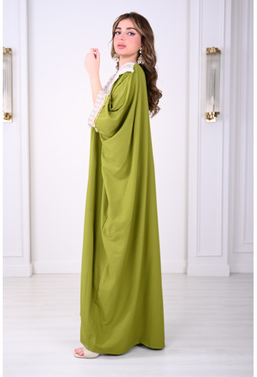 جلابية فاخرة كروشيه بشرابات عصرية