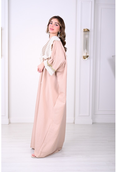 جلابية فاخرة كروشيه بشرابات عصرية