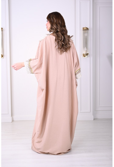 جلابية فاخرة كروشيه بشرابات عصرية