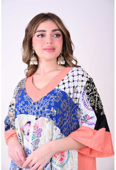 جلابية فاخرة مزخرفة بألوان انيقة