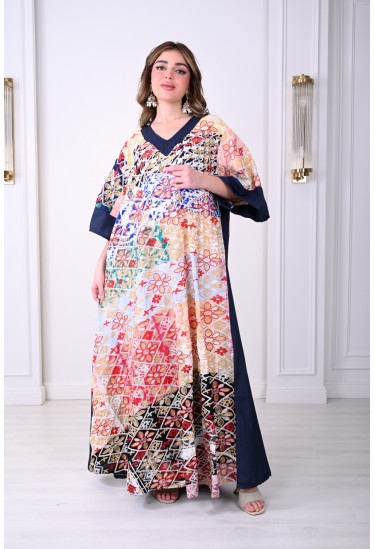 جلابية فاخرة مزخرفة بألوان انيقة