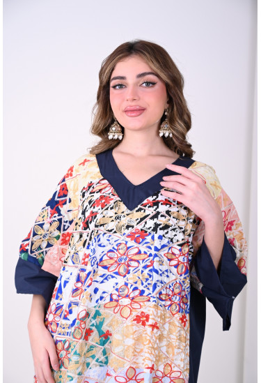 جلابية فاخرة مزخرفة بألوان انيقة