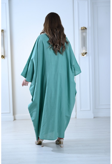  جلابية فخمة بتطريز ذهبي أنيق