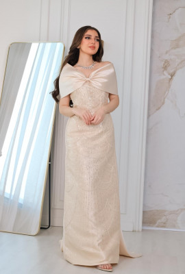 فستان سهرة اوف شولدر فراشة