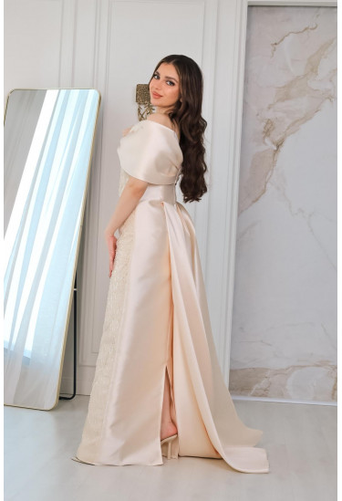 فستان سهرة اوف شولدر فراشة