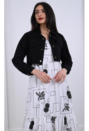 فستان نسائي ميدي مطبوع طبعات مميزة 