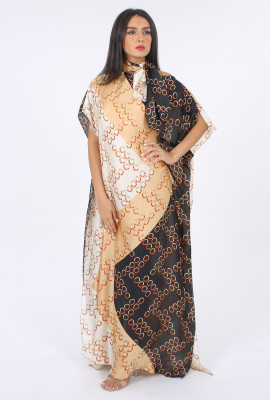 جلابية مشجرة واسعه بنقشه جميله