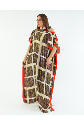 جلابية مشجرة واسعه بنقشه جميله