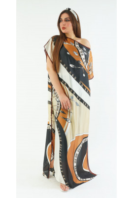 جلابية مشجرة واسعه بنقشه جميله