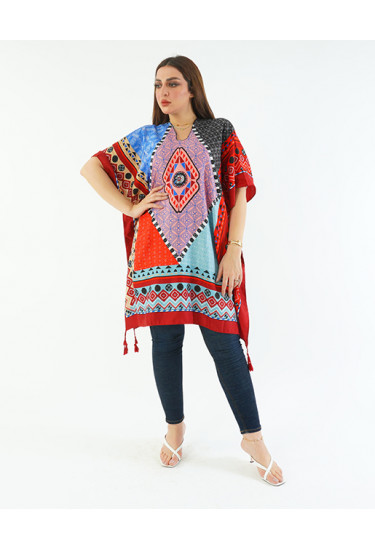 بلوزة يومية مشجرة بنقشه جميله14