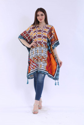 بلوزة يومية مشجرة بنقشه جميله