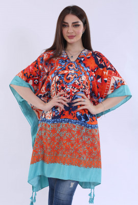 بلوزة يومية مشجرة بنقشه جميله28