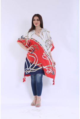 بلوزة يومية مشجرة بنقشه جميله