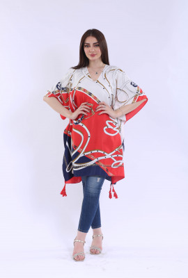 بلوزة يومية مشجرة بنقشه جميله