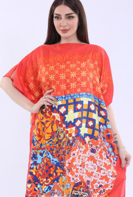 بلوزة يومية مشجرة بنقشه جميله