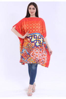 بلوزة يومية مشجرة بنقشه جميله