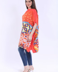 بلوزة يومية مشجرة بنقشه جميله