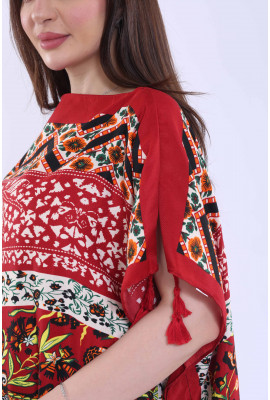 بلوزة يومية مشجرة بنقشه جميله6 بلوزة يومية مشجرة بنقشه جميله6