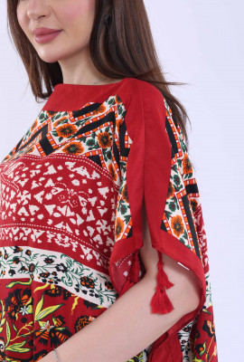 بلوزة يومية مشجرة بنقشه جميله6