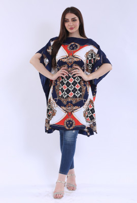 بلوزة يومية مشجرة بنقشه جميله