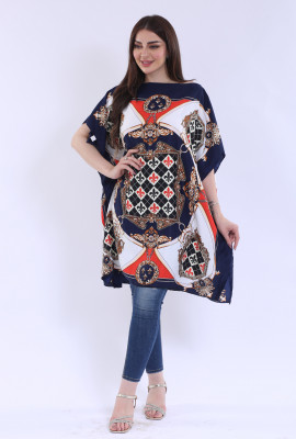 بلوزة يومية مشجرة بنقشه جميله