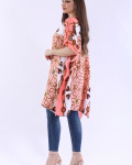 بلوزة يومية مشجرة بنقشه جميله