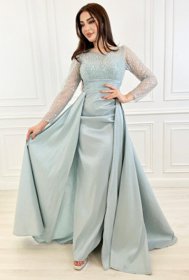 فستان تفتا شانتون أستريتش مشغول بالترتر 